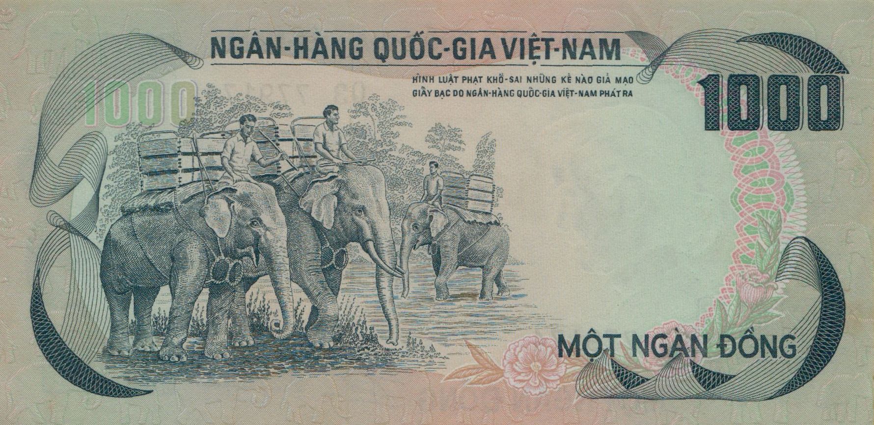 South Vietnam 1000 1972 UNC P-34